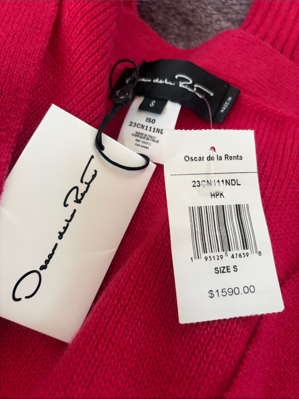 Oscar de la renta cardigan, size small